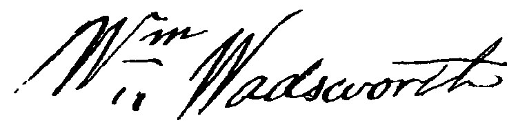 (William Wadsworth signature ~ 1848)